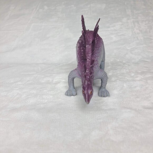 Vintage 1985 Imperial Stegosaurus Dinosaur Toy Figure Gray Purple 9.5" - Picture 2 of 12